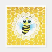 Honey Bee Bumblebee Themed Baby Shower Napkins