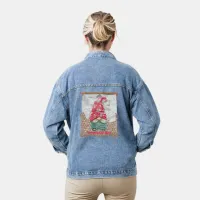 Gnome for Bed Unicorn Hat Floral PJs Womens Denim Jacket