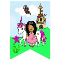 Pretty Pink Fairy Girls Birthday Party Banner