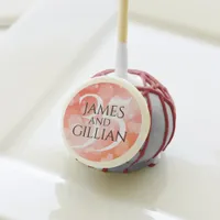 Elegant 35th Coral Wedding Anniversary Celebration Cake Pops