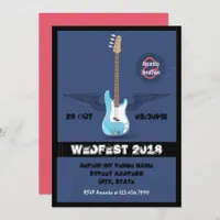 Rock and Roll Wedding customized invitation