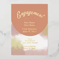 Elegant Chic Foil Engagement Invitation Foil Invitation