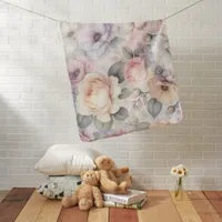 Elegant Rose Blossoms Baby Blanket