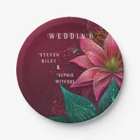 Luxurious Floral Wedding Invitation Suite Paper Plates