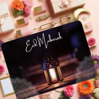 Black Beautiful Happy EId Mubarak Greeting Gift Card