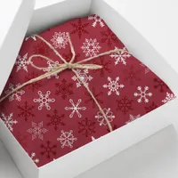 Red Festive Snowflake Pattern Tissue Paper