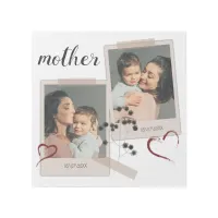 Mother 2 Photo Collage Modern Elegant Script Gallery Wrap