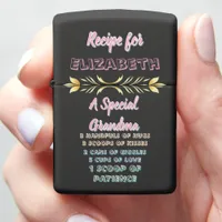 Heartfelt recipe for beloved grandmothers zippo lighter