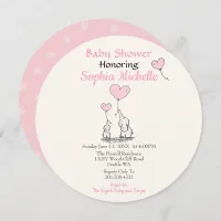 Elegant Pink Baby Girl Baby Shower Invitation