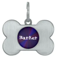 Circular Gradient Patchwork Blue to Purple Pet ID Tag