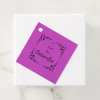 Halloween Poison Purple Personalized Favor Tags