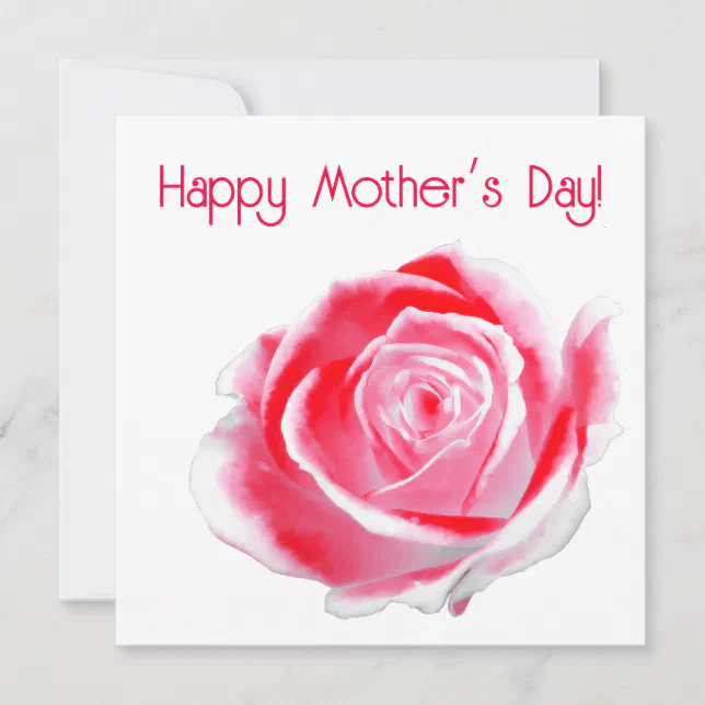 Red and White rose for Mother’s Day Card