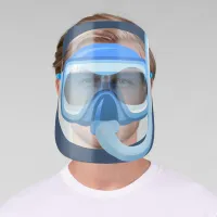 Blue Scuba Diving Headgear Face Shield