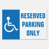 12" X 18" Handicapped Reserved Parking Yard Sign