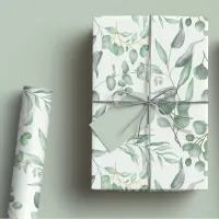 Eucalyptus Pastel Green Botanical Wrapping Paper Sheets