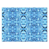 Blue Ice Rose Abstract Photo Edit tiled Tissue Paper