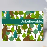 Unbelievable! Cute Bigfoot Woodland Thank You Card