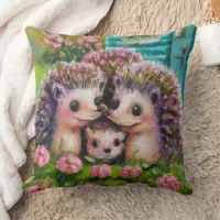 W2A Cute Hedgehog Family in English Country Garden