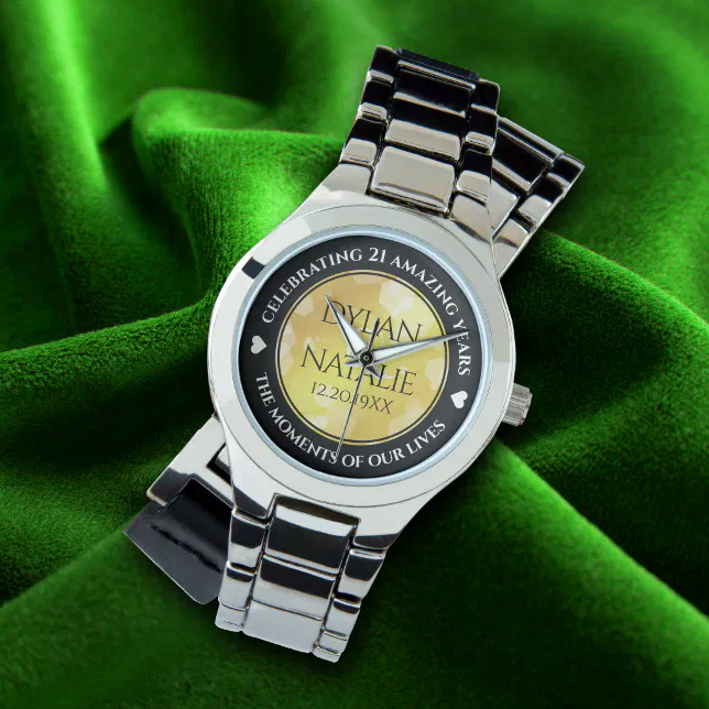 Elegant 21st Brass Wedding Anniversary Celebration Watch