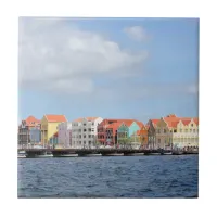 Colorful Houses of Willemstad, Curacao Ceramic Tile