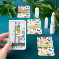 Mod Abstract Sun Moon and Stars Colorful  Tarot Cards