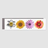 Just Four Flowers | Floral Photo Car Magnet