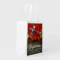 Sagittarius Horoscope Zodiac Medieval Art Reusable Grocery Bag