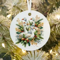 Six Geese a-Laying | Twelve Days of Christmas Metal Ornament