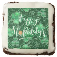 Glittering Shamrocks Happy St. Paddy's ID289 Chocolate Brownie