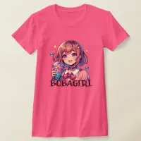 Cute Anime Girl Holding Bubble Tea T-Shirt