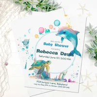 Cute baby underwater  invitation