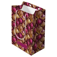 Magenta Gold Christmas Pattern#12 ID1009 Medium Gift Bag