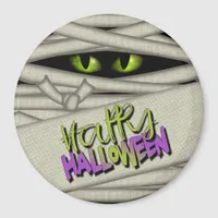 Mommy Eyes Happy Halloween Green/Purple ID685 Magnet