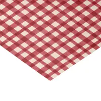 Red Gingham Plaid Traditional Minimal Christmas Tissue Paper