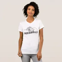 A Bit Squirrelly Squirrel Black Line Art Women's T-Shirt