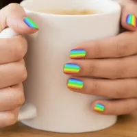 Rainbow  minx nail art