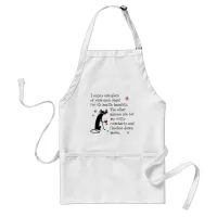 Witty Comebacks Wine Quote Black Cat Adult Apron