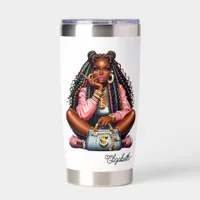 Melanin Chic Hustler African American Urban Insulated Tumbler