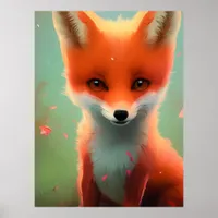 Adorable Red Fox Poster