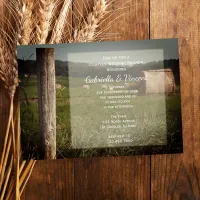 Green Farm Pastures Ranch Couples Wedding Shower Invitation