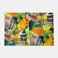 Vivid Contemporary Dreams in Watercolor Artwork Doormat