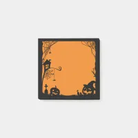 Halloween Scene Black Orange Post-it Notes