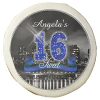 City Lights Sweet Sixteen Blue ID118 Sugar Cookie