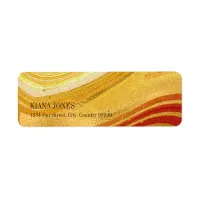 Abstract Agate Wedding V2 Hot Orange ID827 Label