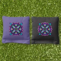 Pretty Colorful Purple Mandala Mystical Cornhole Bags