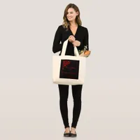 Dark Gothic Wedding  Large Tote Bag