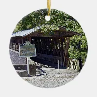 Clarkson Covered Bridge Alabama  Ceramic Ornament