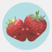 Lovely Strawberry Couple Sticker