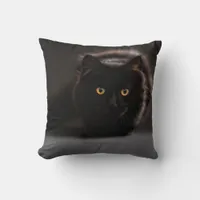 Black Cat Throw Pillow