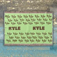 Personalized Boy Name in Brown |  Throw Blanket